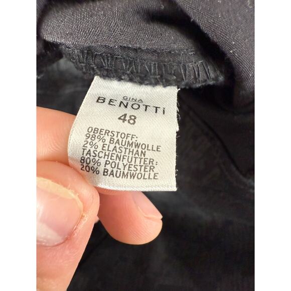 Gina Benotti Size 48/18 Tessa Style Stretch Geometric Jeans Black Button Zip - Picture 10 of 12